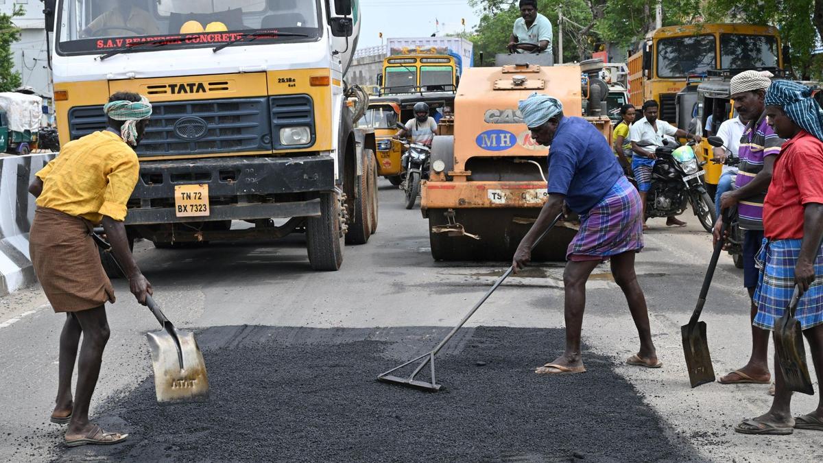 Badly damaged North Bypass, pothole-filled roads of Tirunelveli repaired ahead of CM’s visit