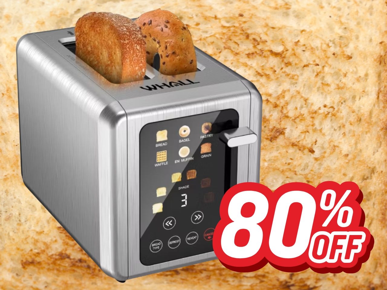 The futuristic WHALL touchscreen toaster is 80% off at Target this week