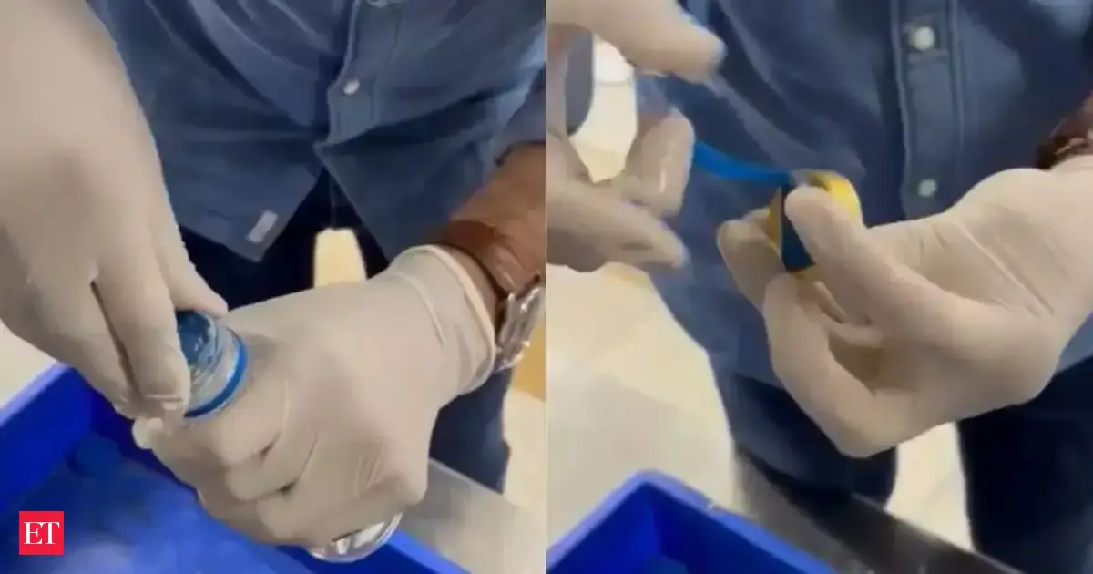 Watch: Delhi customs seize 170g gold worth ₹21 lakh hidden inside a water bottle cap