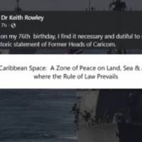 FORMER PM ROWLEY WANTS REGION A ZONE OF PEACE