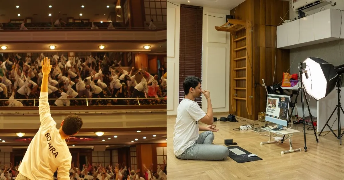 This IITian Quit a Stable Career to Teach Yoga.; Today, His Classes Have 7.5 Lakh People Joining Live