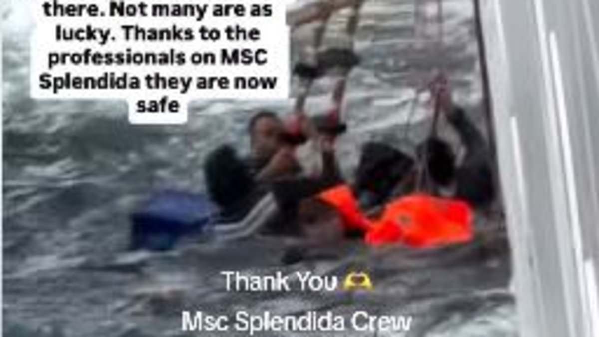 The dramatic moment cruise ship passengers rescue 19 migrants from drowning in the Mediterranean