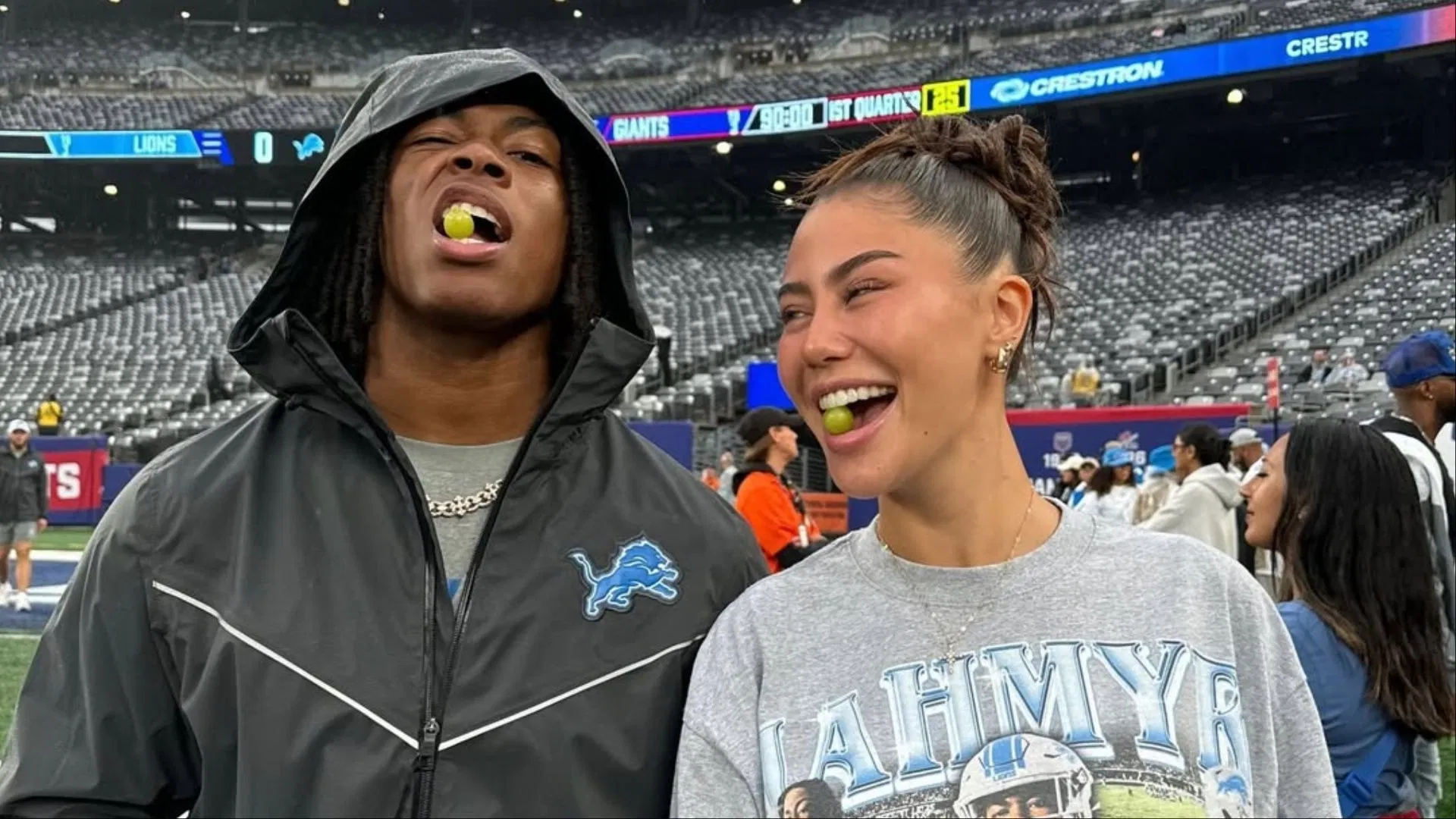 "He Really Run The City Now" - Detroit Fans Rise as Jahmyr Gibbs' and Girlfriend Nicole Anderson Turn Heads at Pistons Game