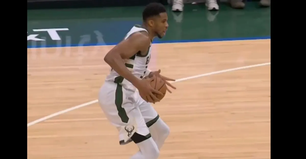 This Giannis Antetokounmpo travel was so bad the announcers just laughed at it