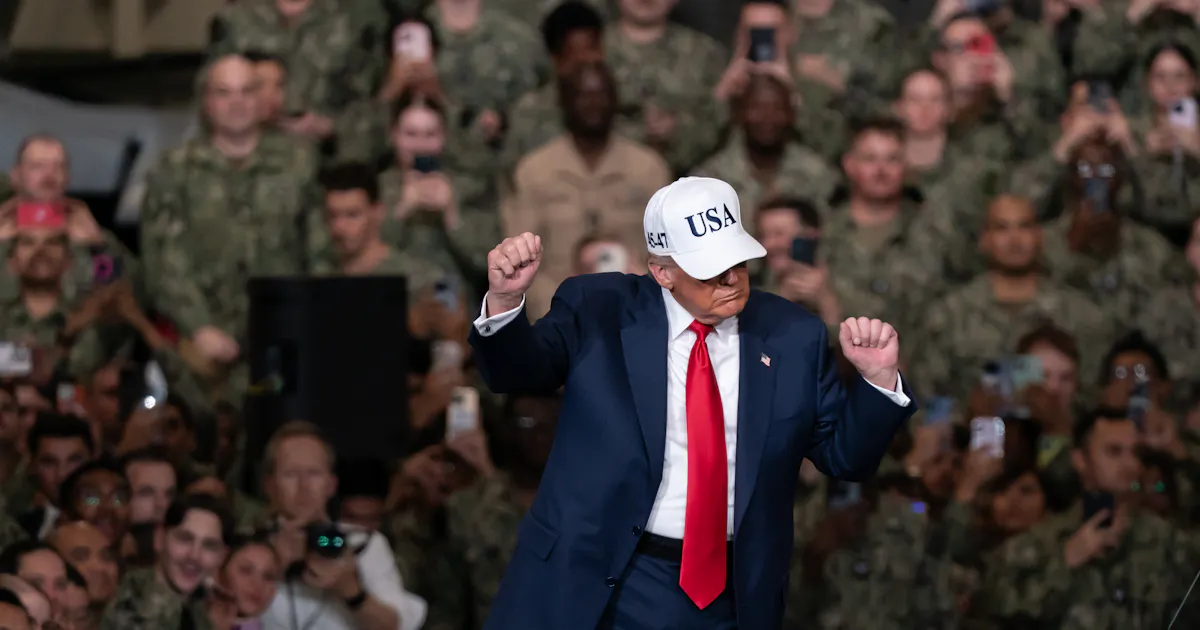 Trump Praises Military’s Catapults and Steamships in Bonkers Rant