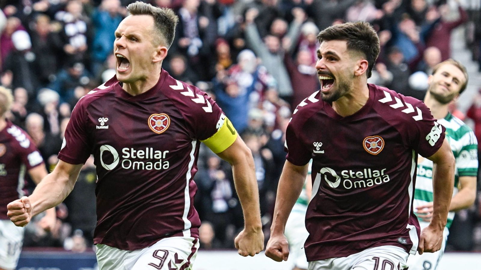 Hearts stun Celtic to move eight points clear in Scottish Premiership
