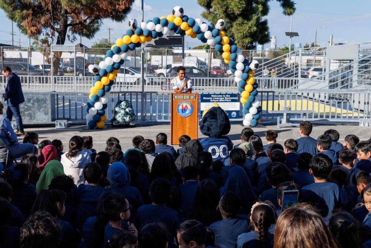 LA Galaxy, Herbalife, LAUSD, And U.S. Soccer Foundation Unveil New Mini Pitch At Ricardo Lizarraga Elementary School