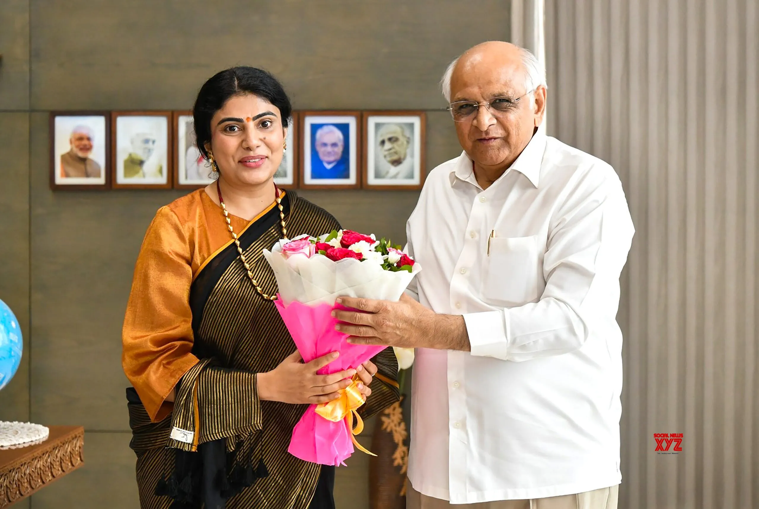 Rivaba Jadeja Meets Gujarat CM Bhupendra Patel #Gallery