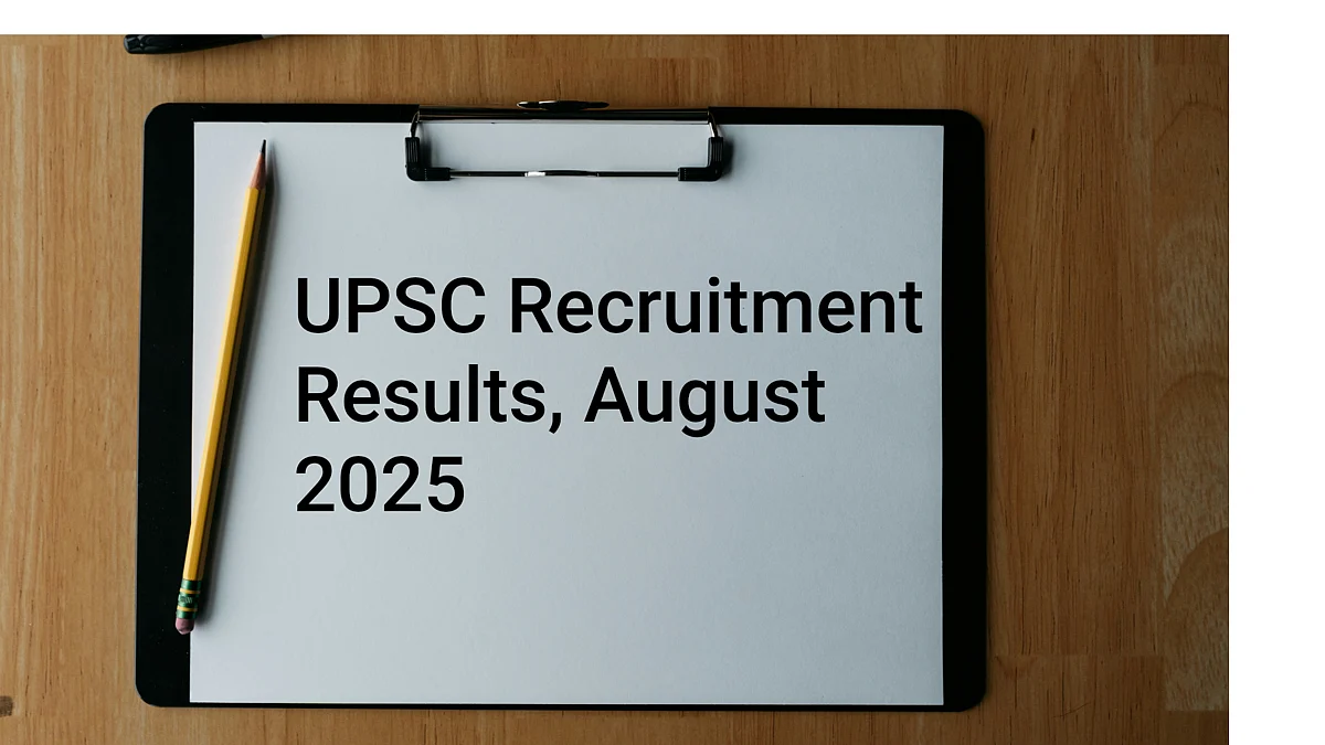 UPSC's Recruitment Results For August 2025 Released; Direct Link Of Candidates' Names Here