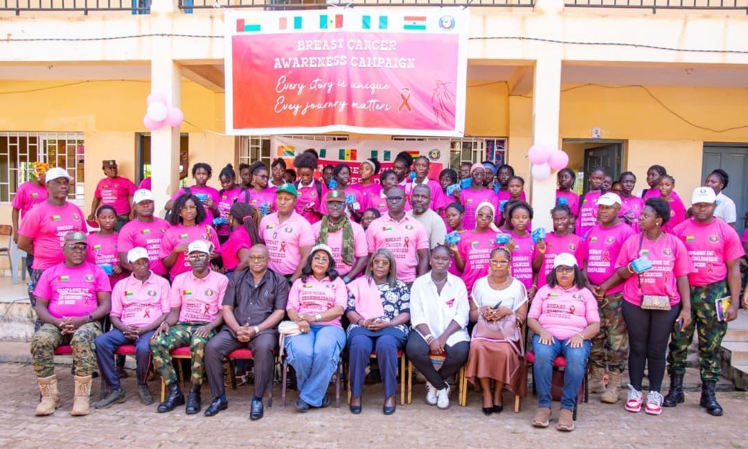 ECOWAS mission in Guinea-Bissau marks breast cancer awareness month with community outreach