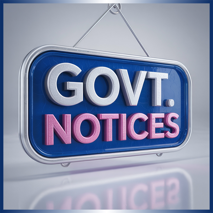 Official Govt & Legal Notices For Oct 29 2025