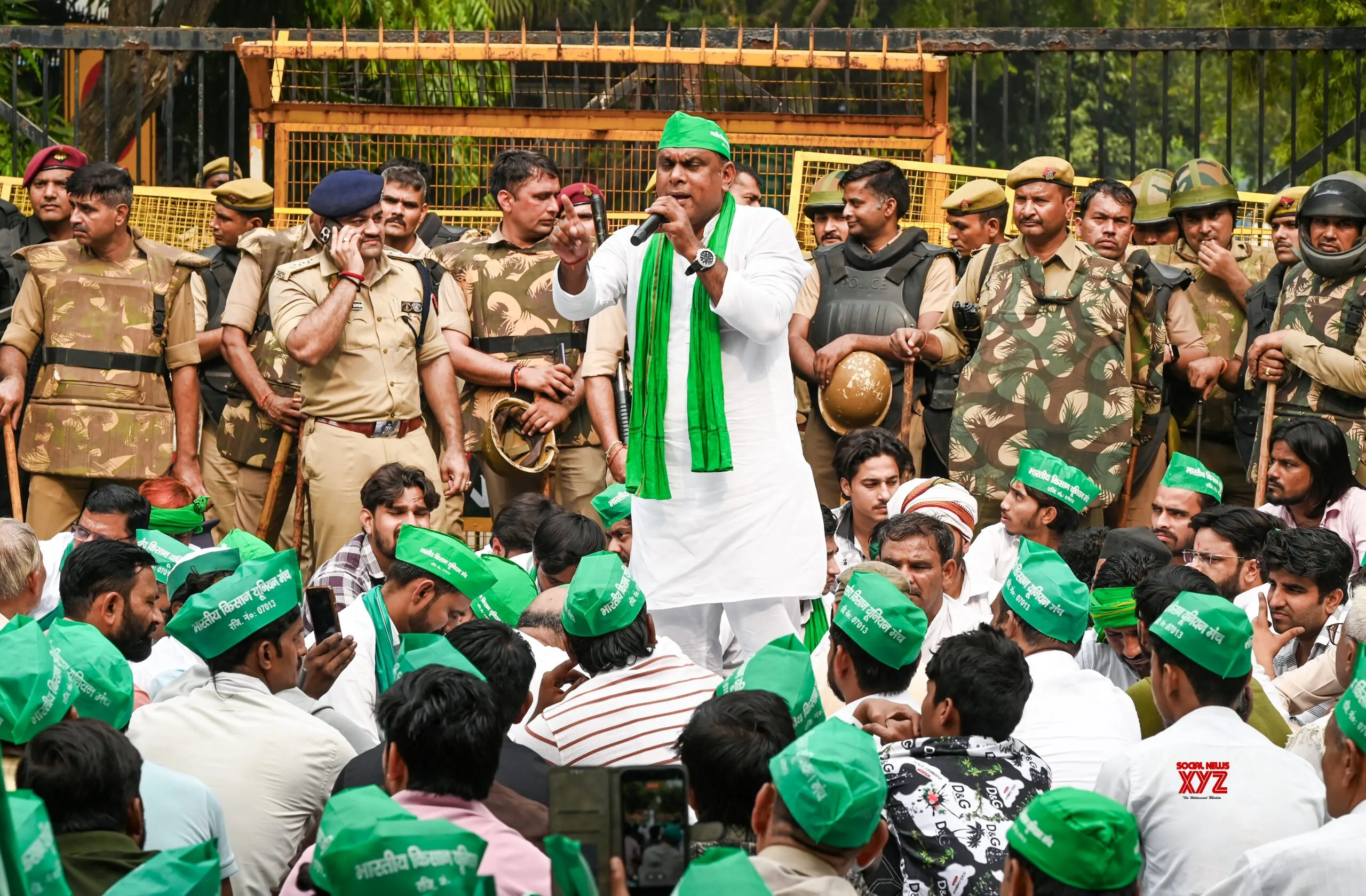 Farmers Protest Outside Noida Authority Office #Gallery