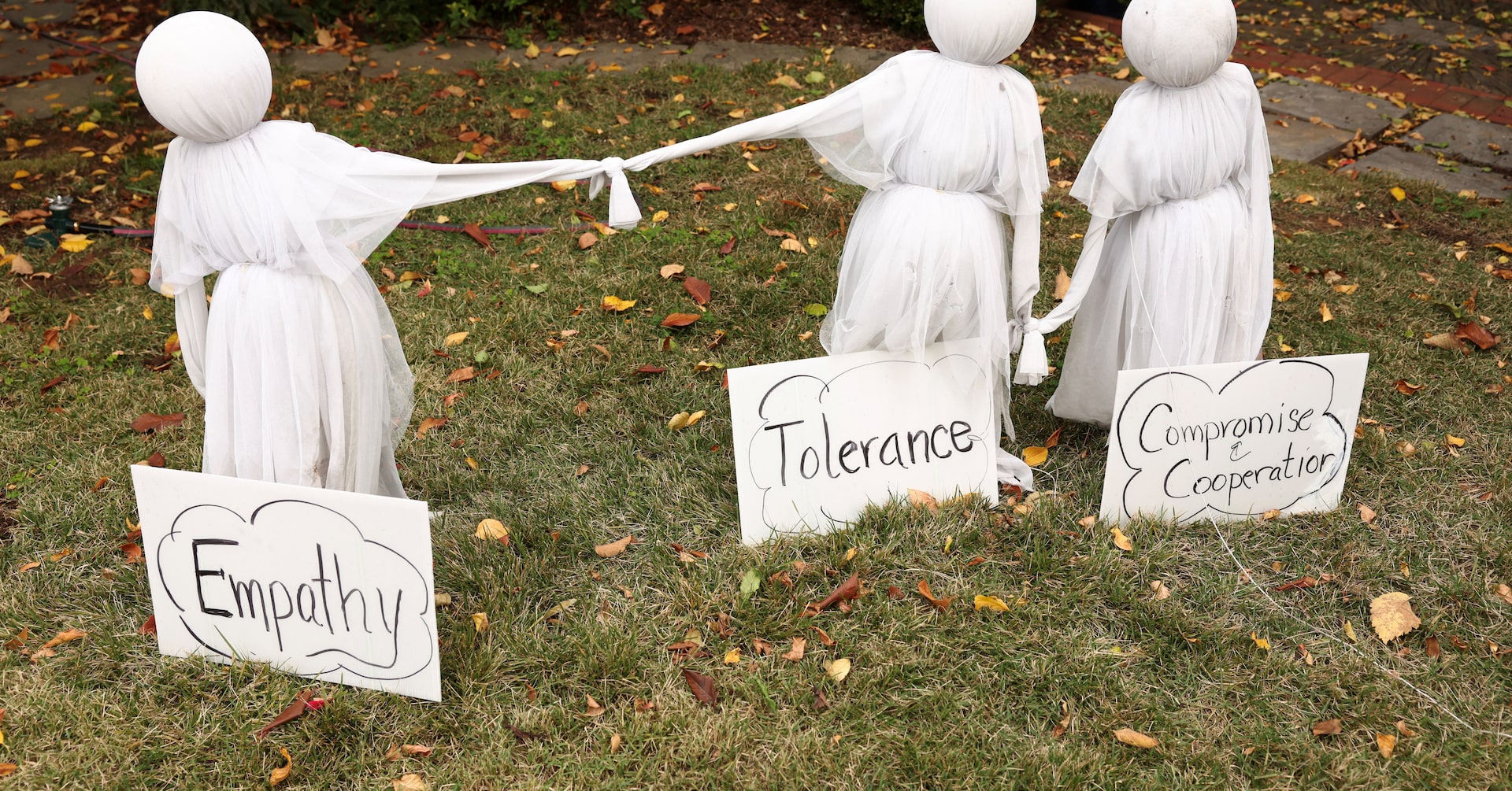 Washington Halloween displays show scariest thing for Democrats is Trump