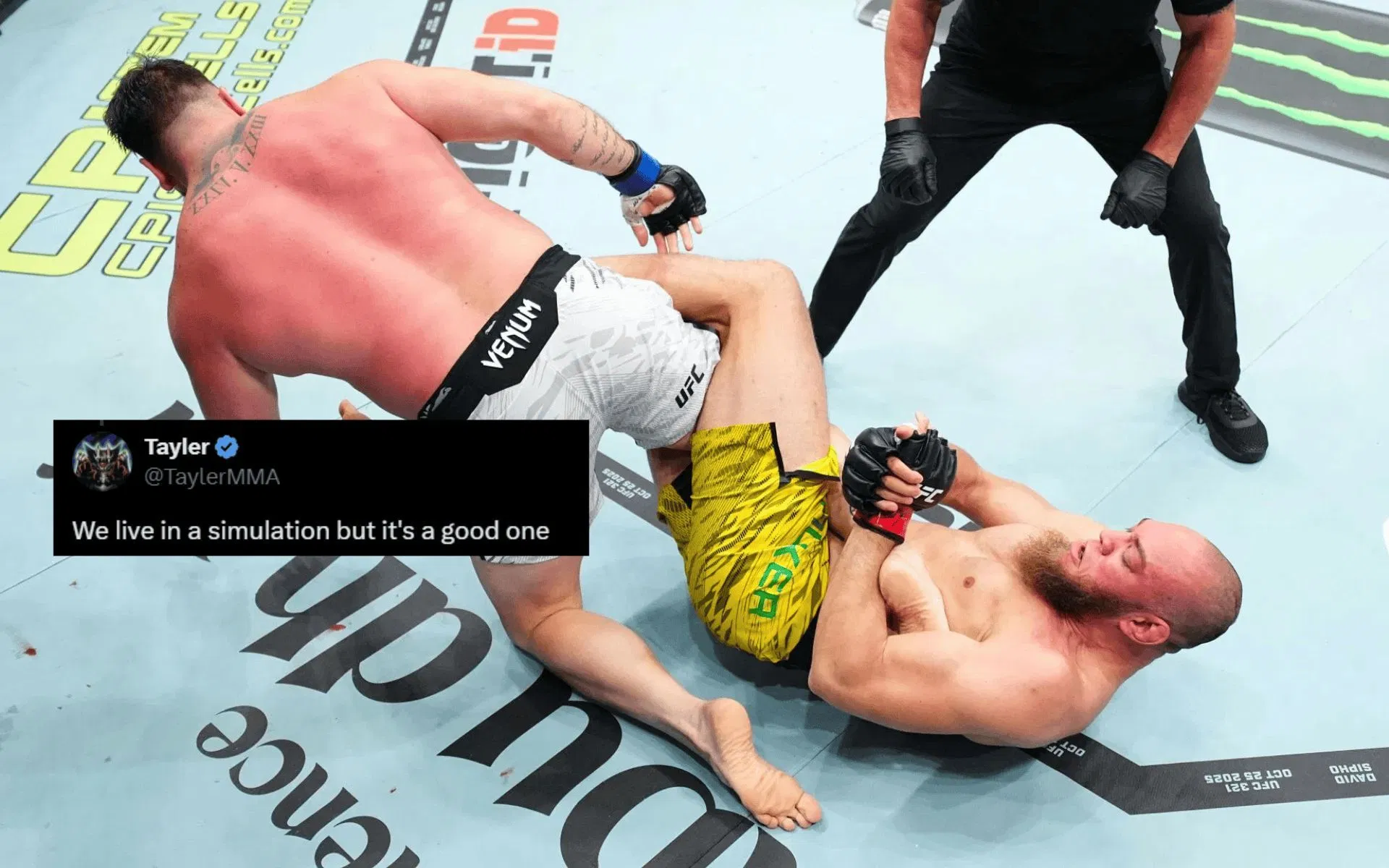 "We live in a simulation," "That was funny!" - Fans react to Valter Walker’s heel hook marathon and Chris Barnett callout at UFC 321