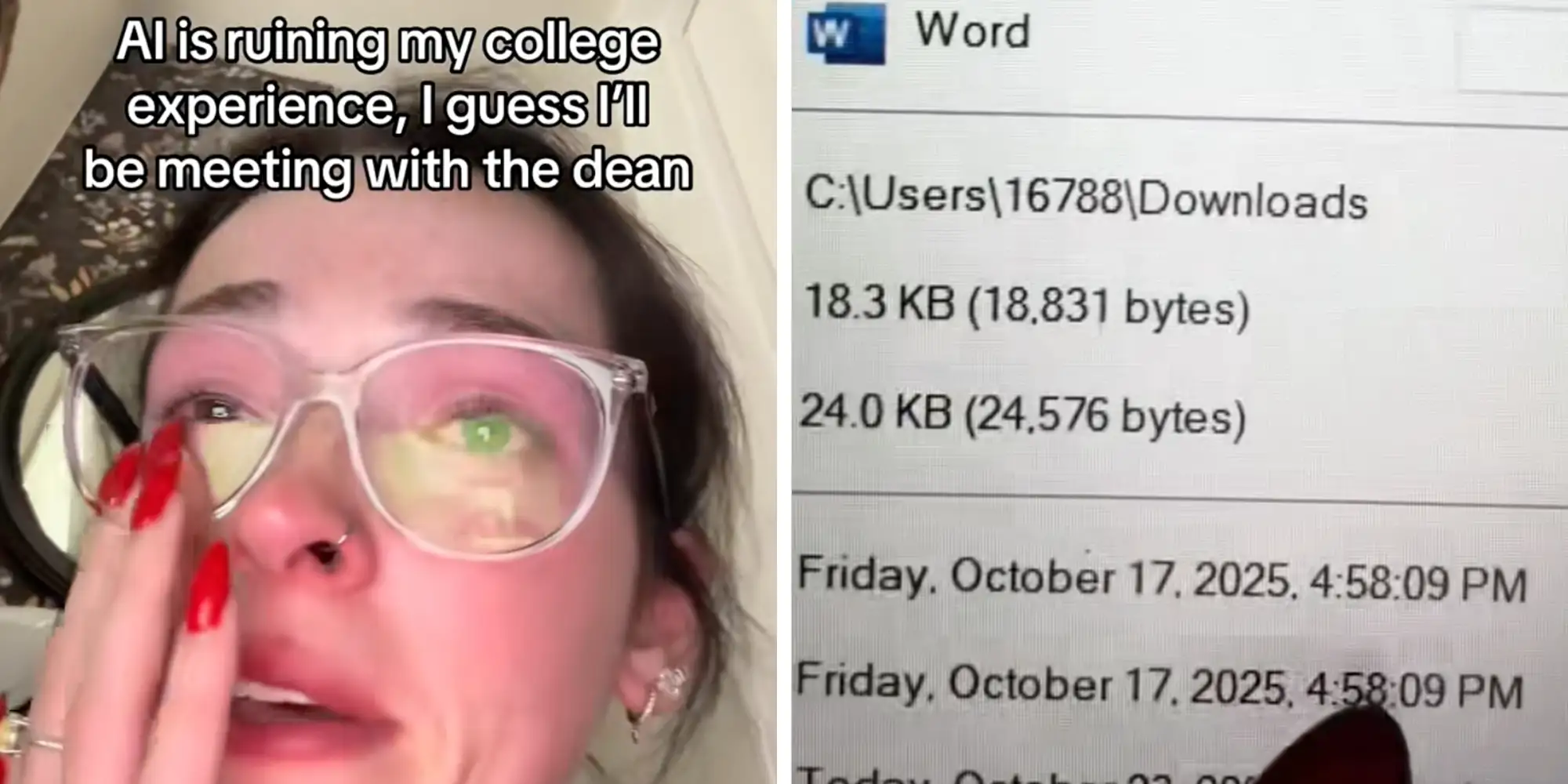 “Bro I spent hours…hours”: Student breaks down after professor flags her hard-written paper as AI