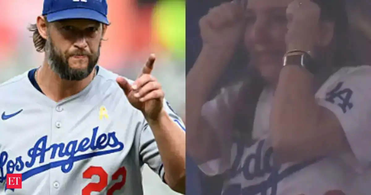 Clayton Kershaw’s wife Ellen gets emotional during his dramatic World Series appearance  - WATCH