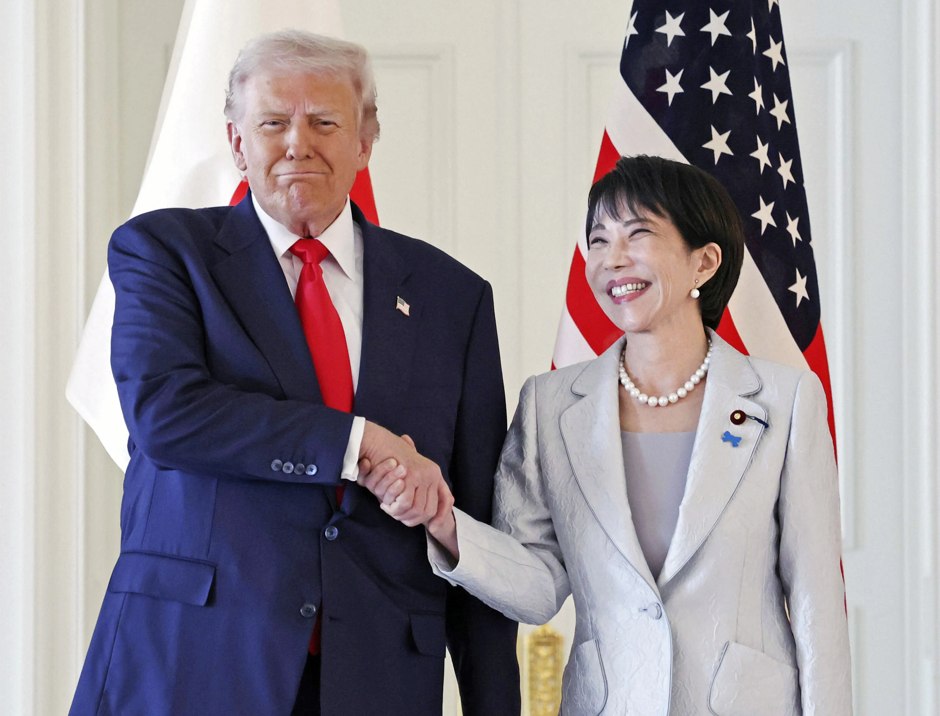 ‘Politics and acting’: did Japan’s PM go too far with her flattery of Trump?