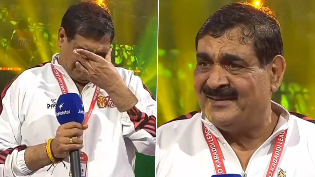 Telegu Titans Coach Krishan Kumar Hooda Breaks Down In Tears As Vijay Malik-Led Side Qualifies For PKL Play-Offs After Nine Years (Watch Video)