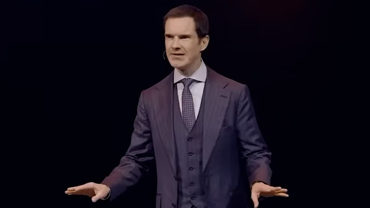 Jimmy Carr backs 'cancelled' Graham Linehan on anti-trans tweets which saw him arrested - as comic tells US audience 'You've got the first amendment. Cherish it'