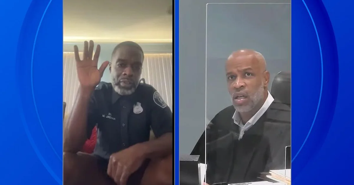 Detroit Police officer seen without pants during virtual court hearing