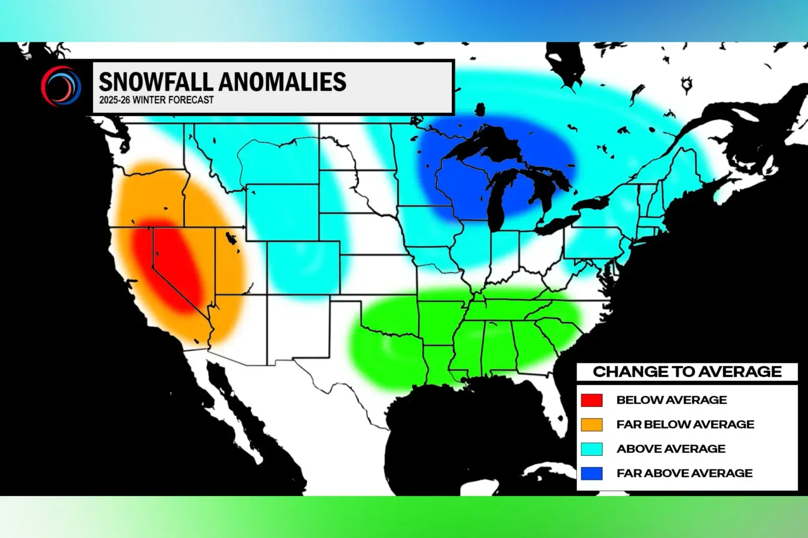 La Niña Map Shows Snowfall Forecast For Each State This Winter
