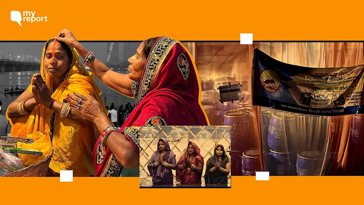This Chhath, We Witnessed Faith, Politics, & Chemicals Collide in Delhi’s Yamuna