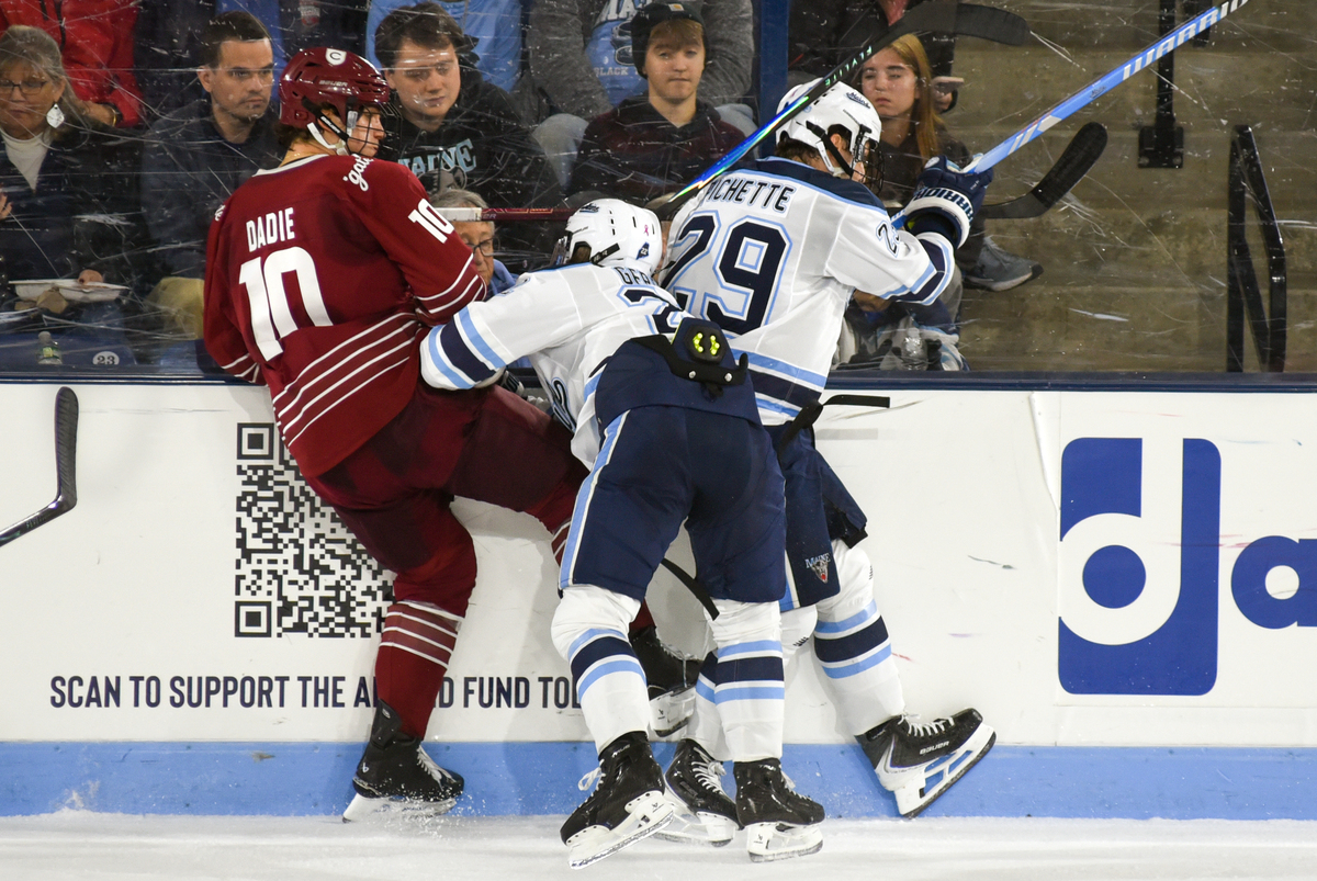 UMaine hockey’s scrappy 4th line doesn’t try to be fancy. And that’s paying off.