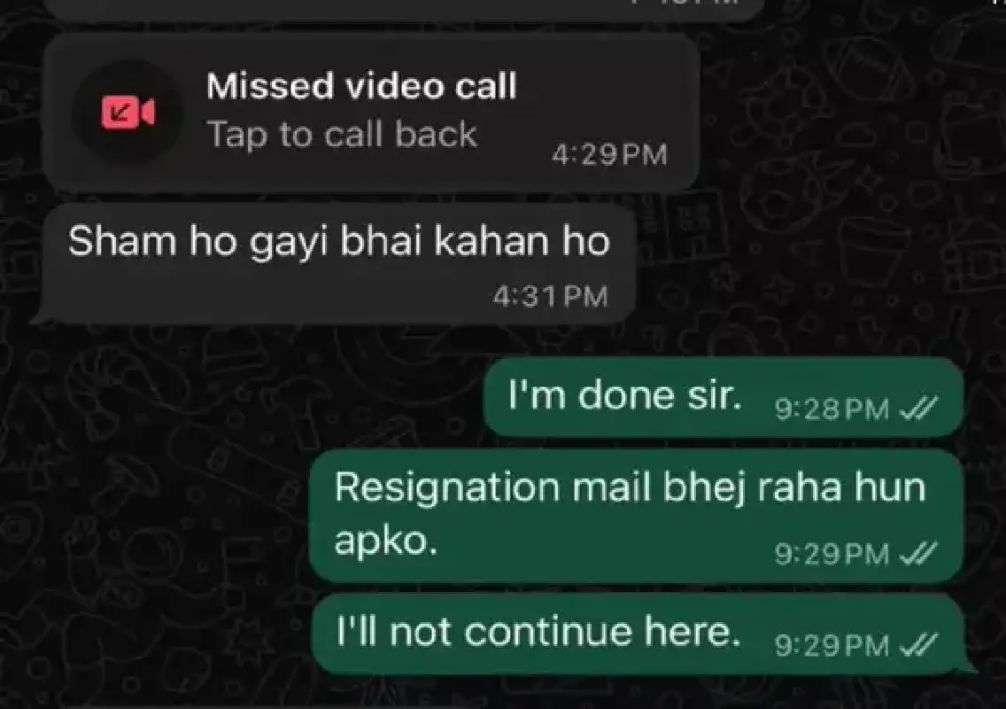 Employee’s viral chat with manager over resignation sparks debate on X