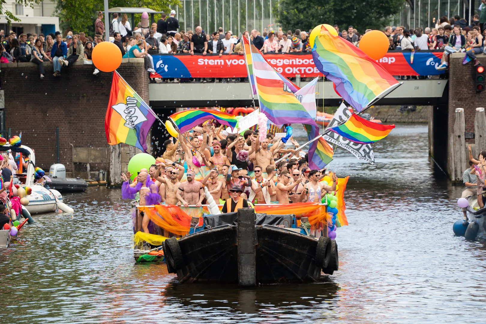 Europe’s one-of-a-kind Pride parade that happens on the water with 80 ‘dazzling’ floats