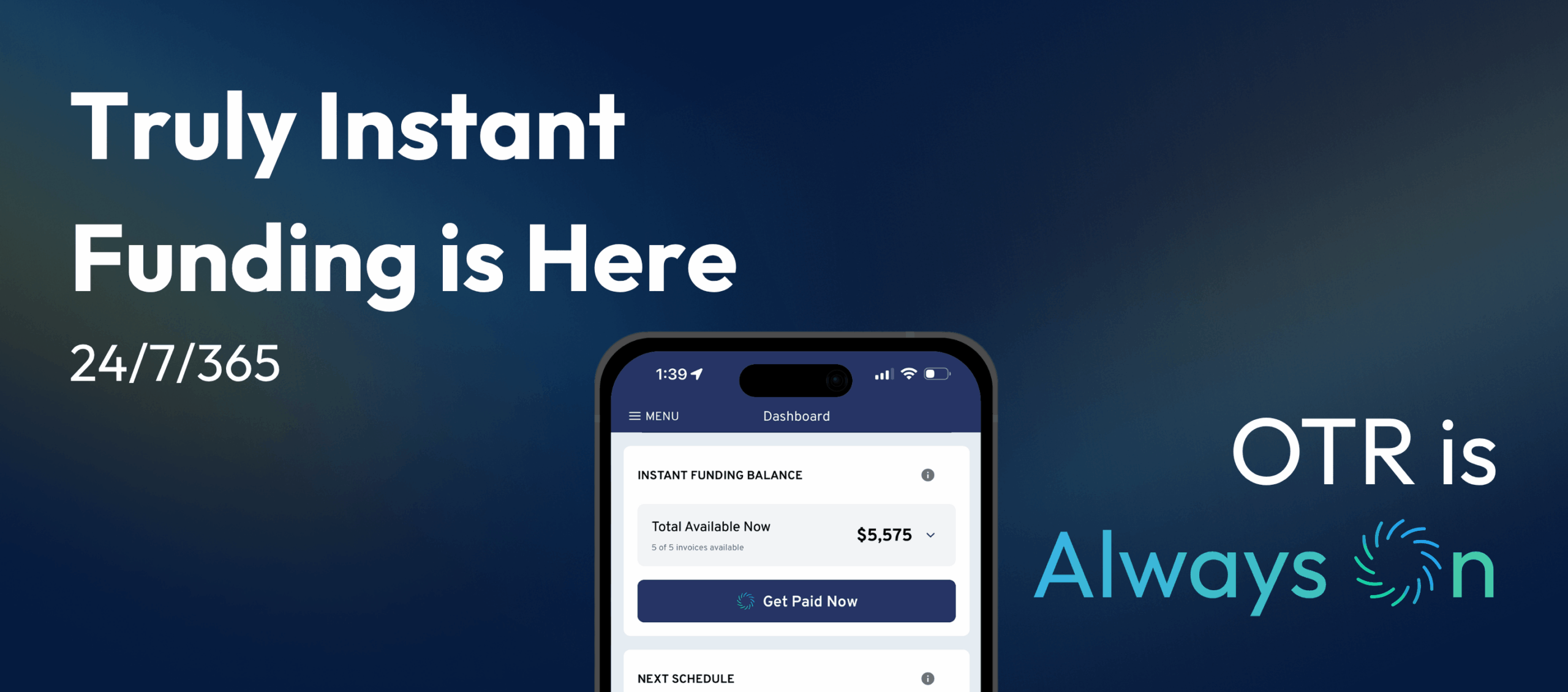 OTR Solutions launches Truly Instant Funding - the future of fintech in logistics