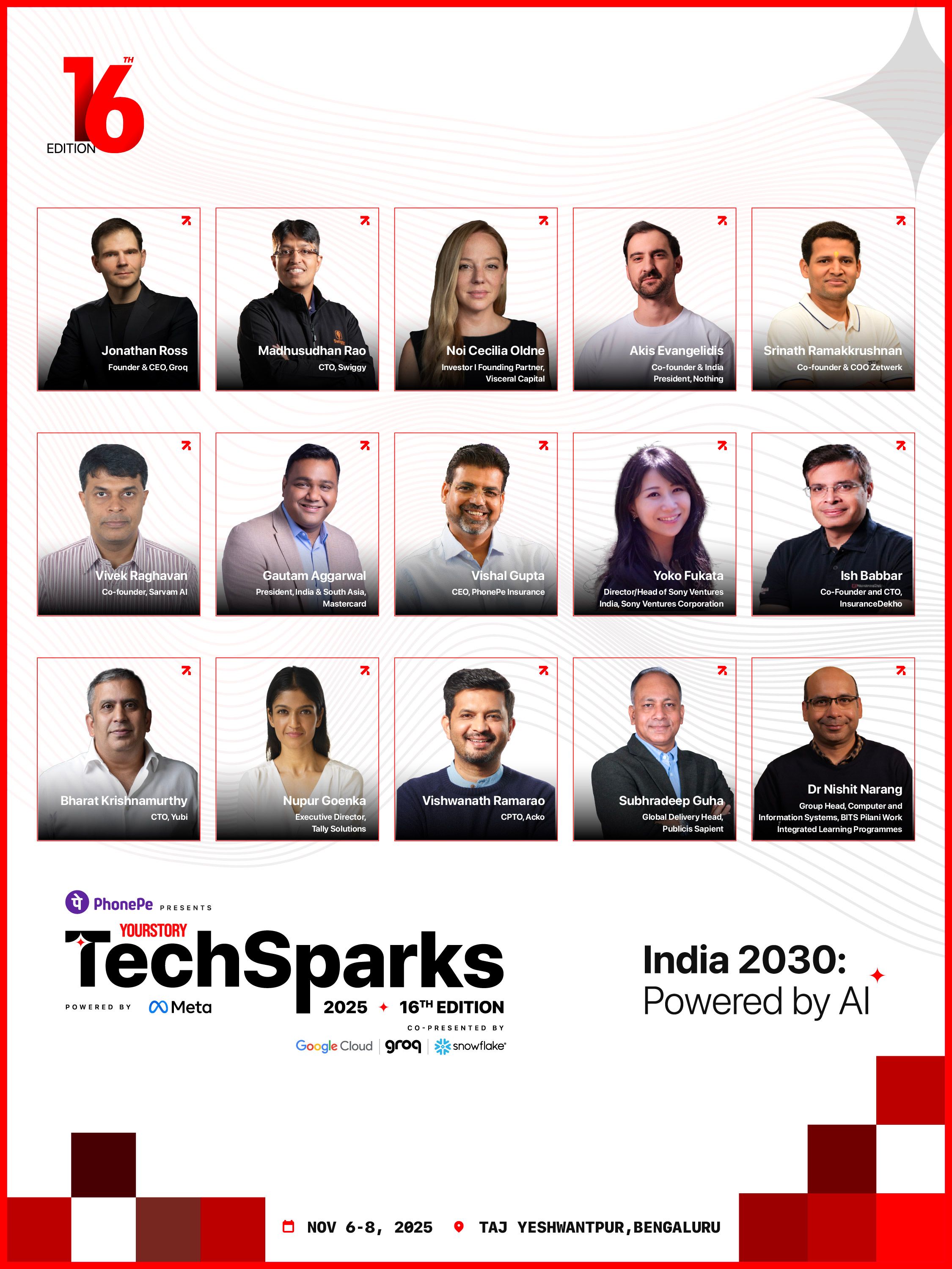 Leadership from Groq, Swiggy, Sarvam AI, and Nothing: The speaker lineup for TechSparks 2025 gets bigger and bolder