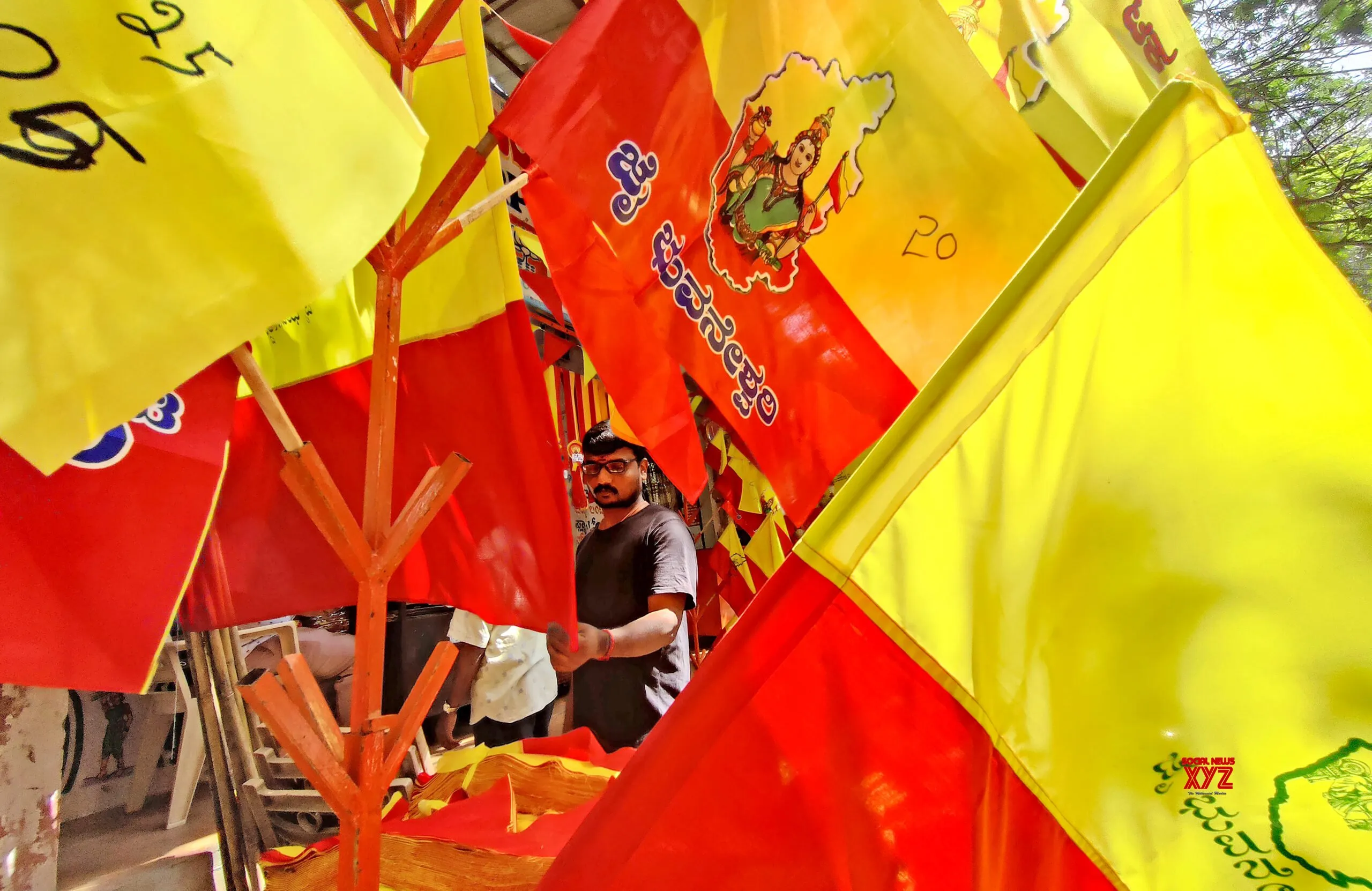 Bengaluru: Karnataka Rajyotsava Flags #Gallery