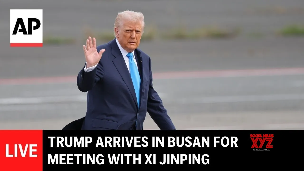 LIVE: Trump arrives for meeting with Xi Jinping in Busan (Video)