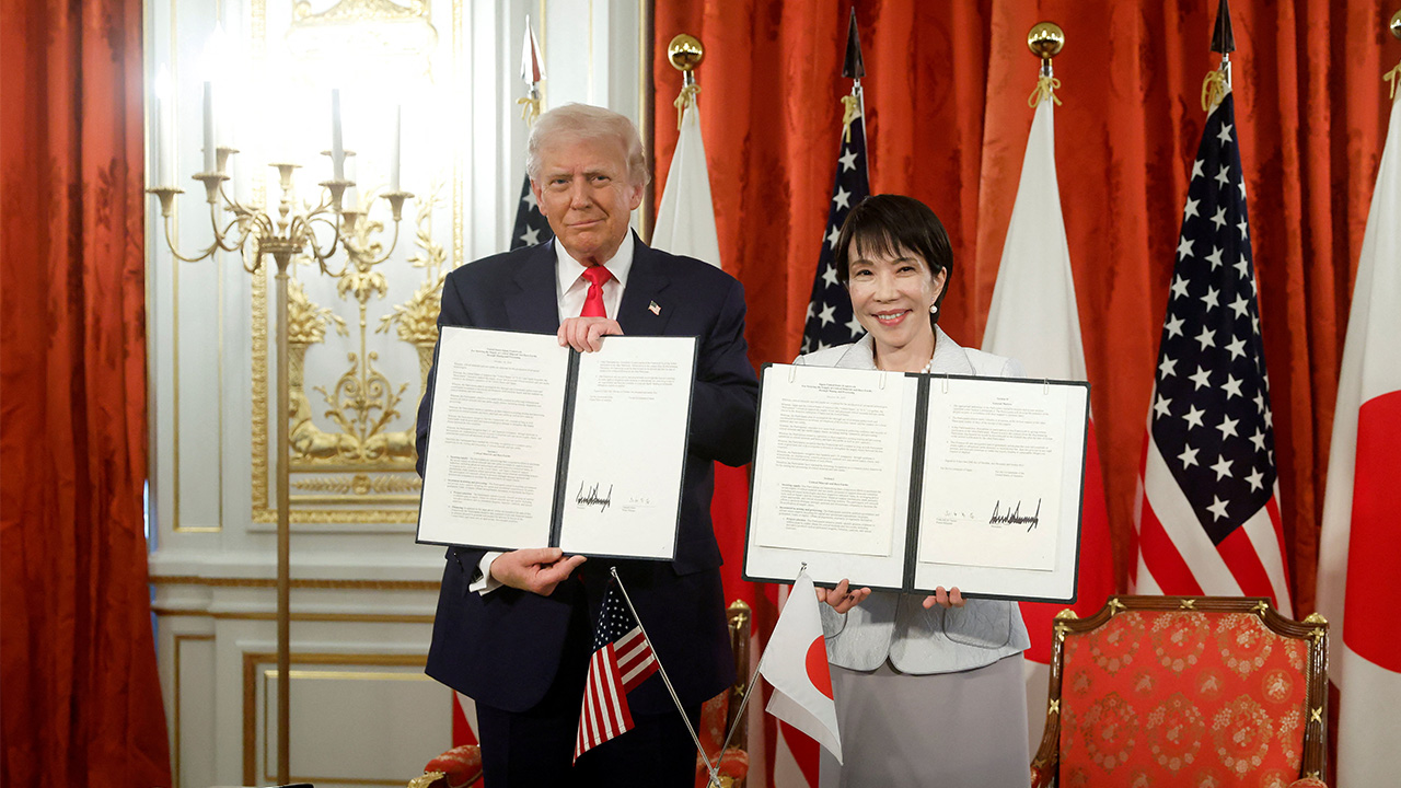 Trump meets with Japan’s first female leader, signs rare earth, critical minerals supply