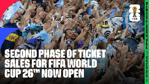 Second phase of ticket sales for FIFA World Cup 2026 now open