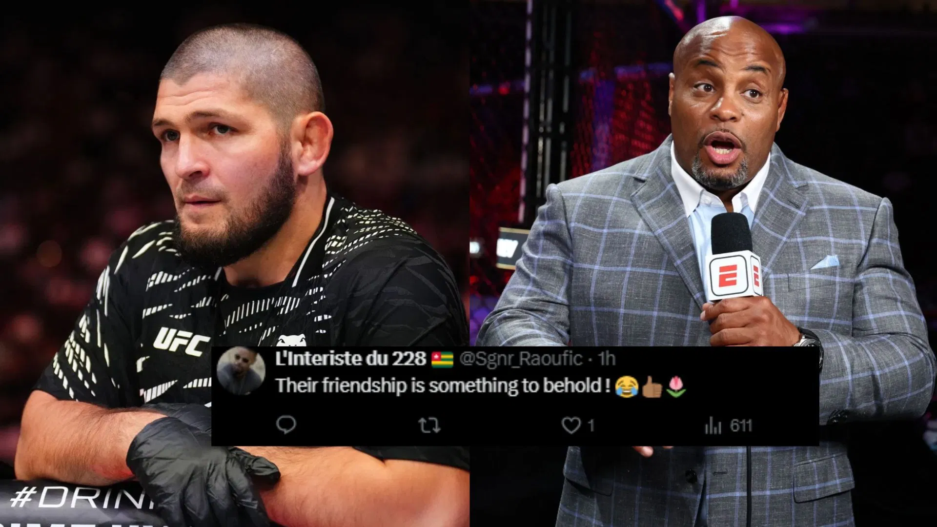 "DC always getting bullied," "It’s just a brotherhood thing" - Fans crack up as Khabib Nurmagomedov pushes Daniel Cormier out after Umar’s UFC 321 win