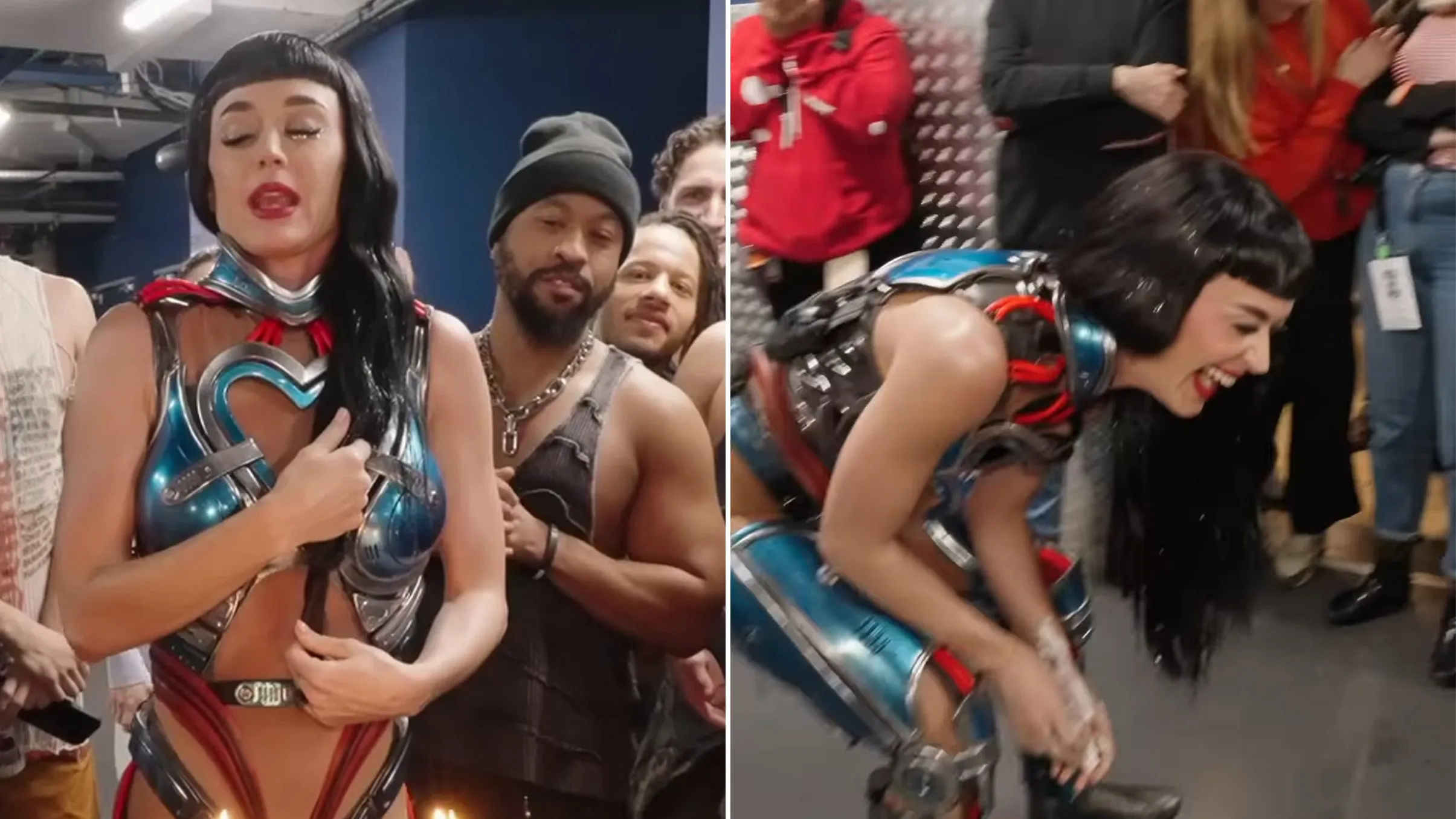 Katy Perry slammed for hurling entire birthday cake at crew as Justin Trudeau looks on