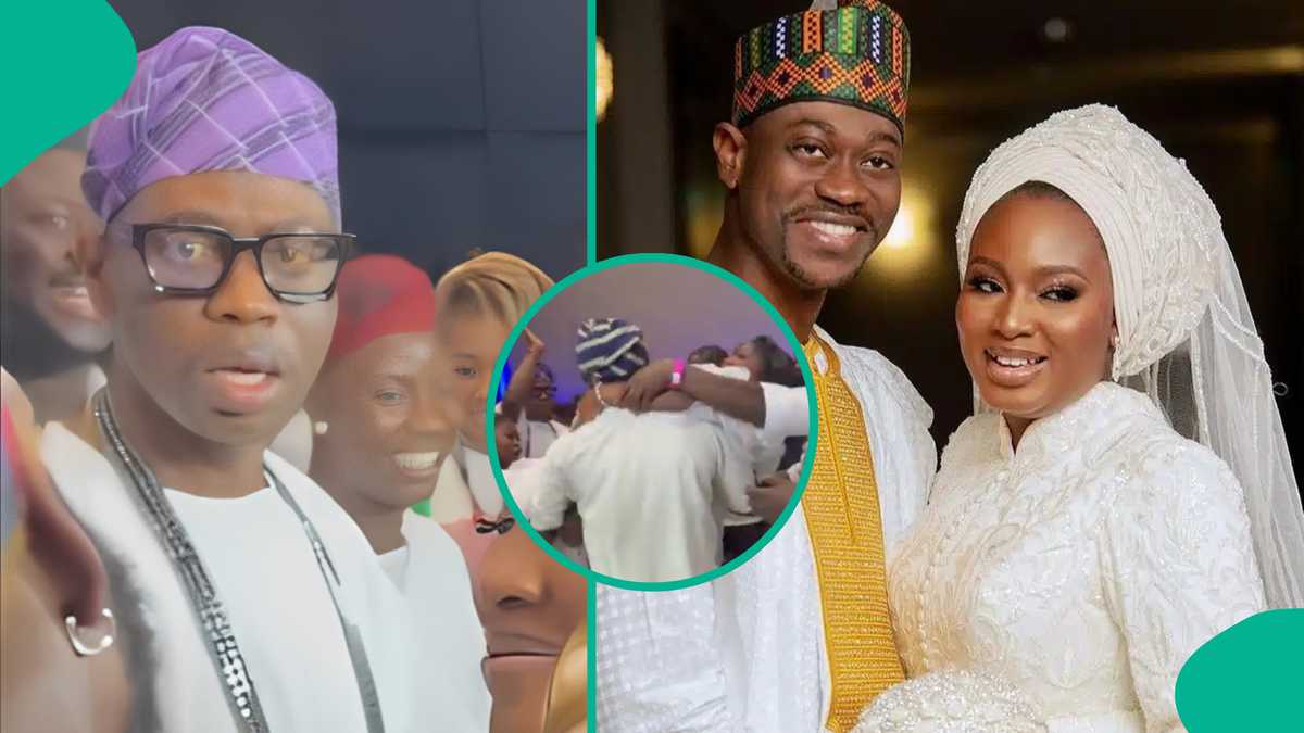Video: Actor Lateef Adedimeji's priceless reaction as fans lift his wife Mo Bimpe in Lagos trends