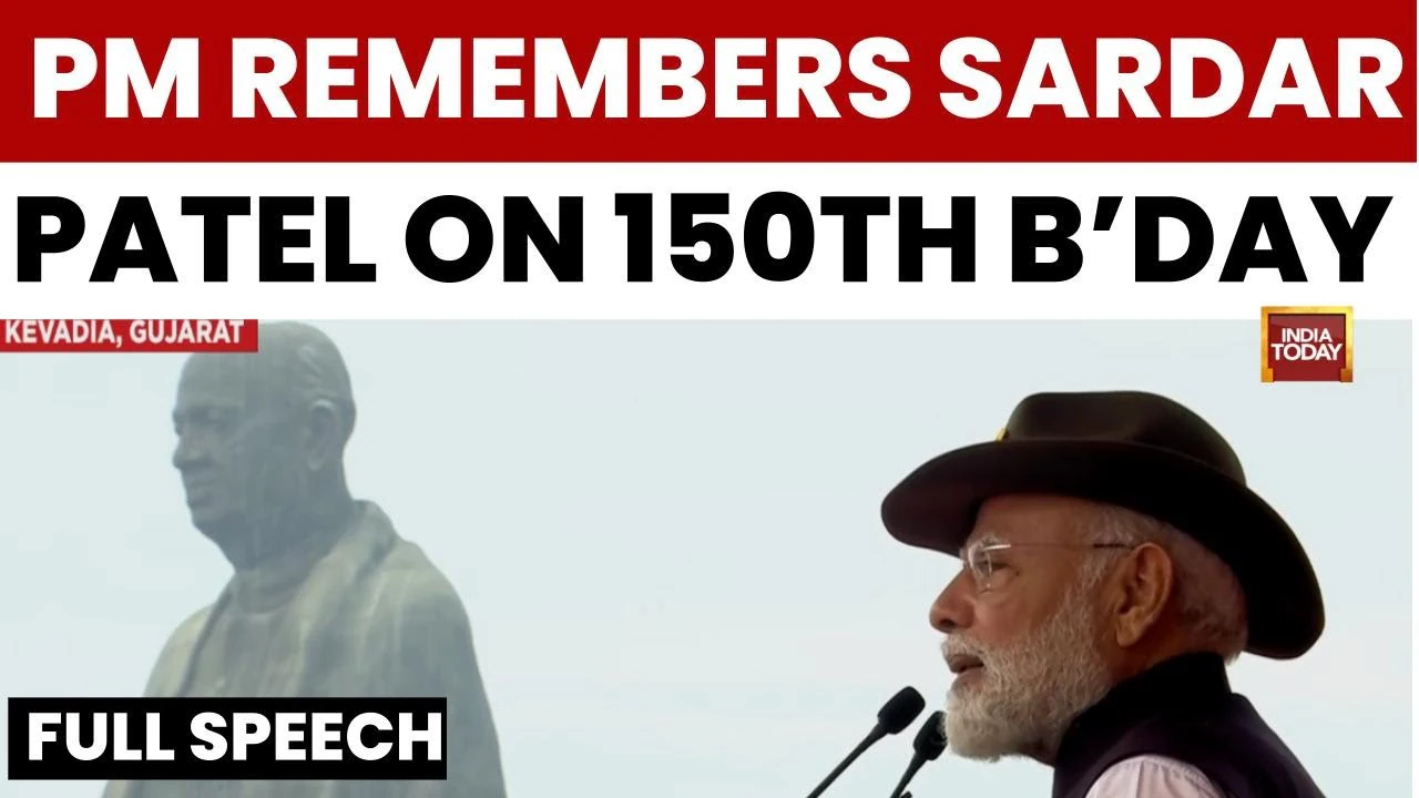 PM Modi Speech On Sardar Patel's 150th Birthday: Cong 'Vande Mataram Sin' Led to India's Partition
