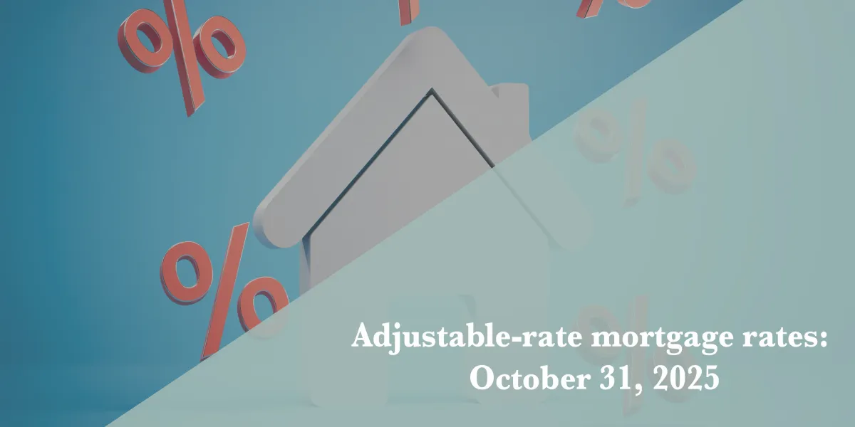 Current ARM mortgage rates report for October 31, 2025