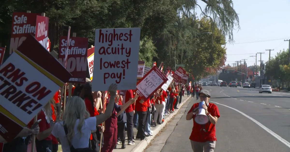 Nurses across Stanislaus County go on 1-day strike as contract negotiations continue
