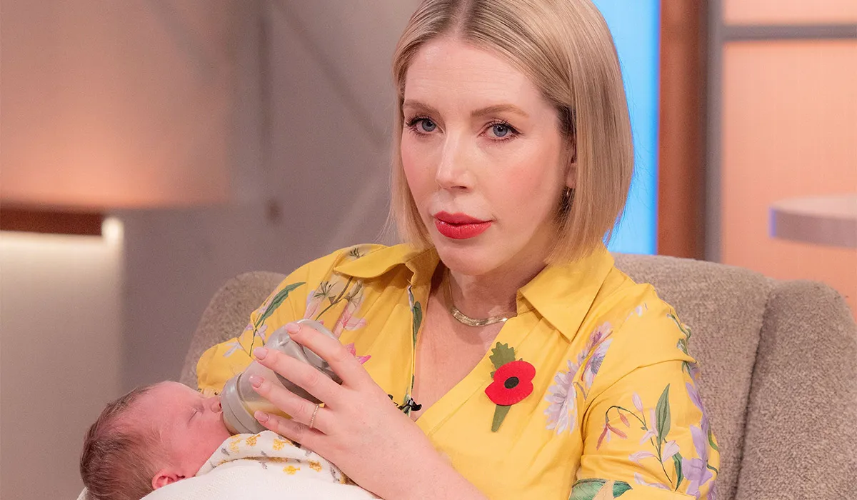 Katherine Ryan's baby makes TV debut at 10 days old