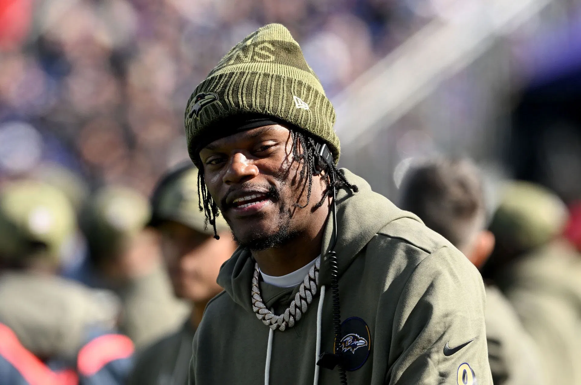 Bro dressed like a bum, Grandma's quilt drip: NFL fans troll Lamar Jackson over pregame outfit for Ravens-Dolphins TNF clash