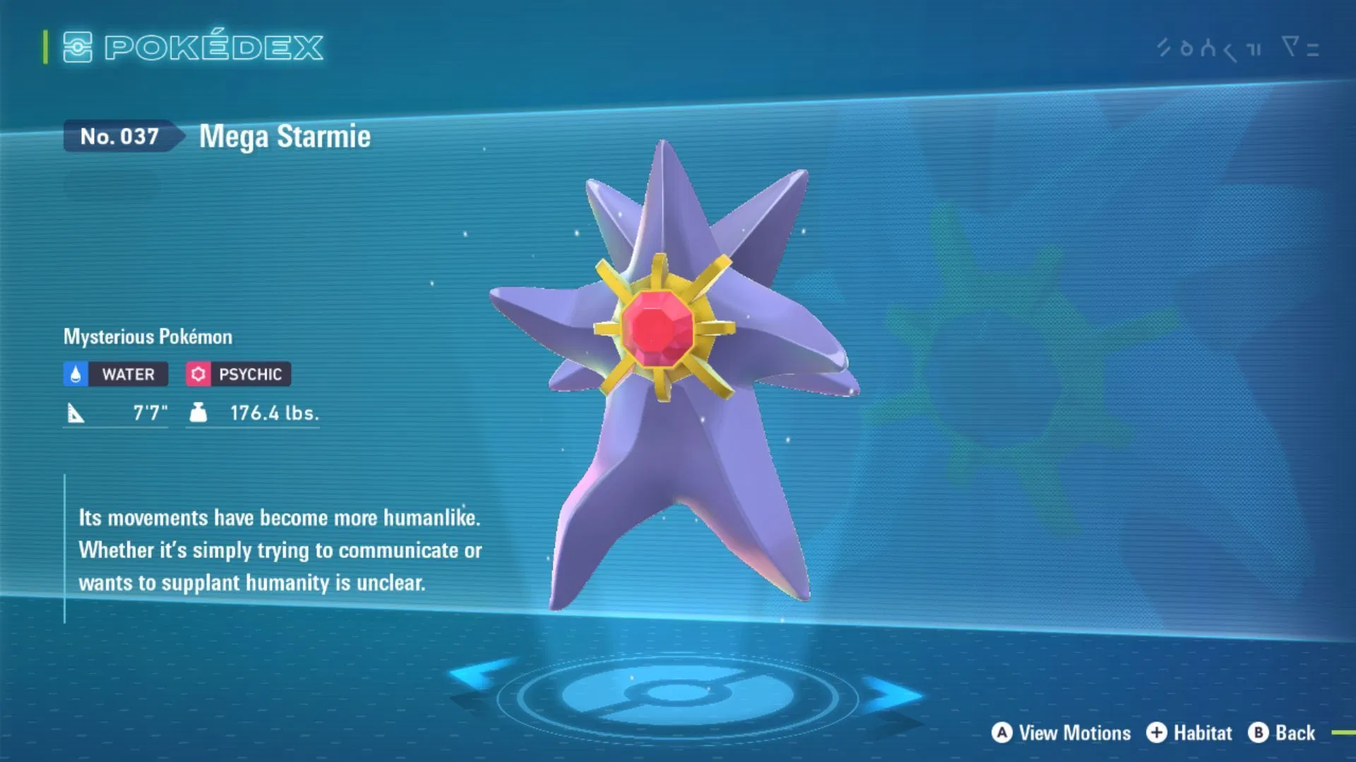 Best Starmie moveset and nature in Pokemon Legends Z-A