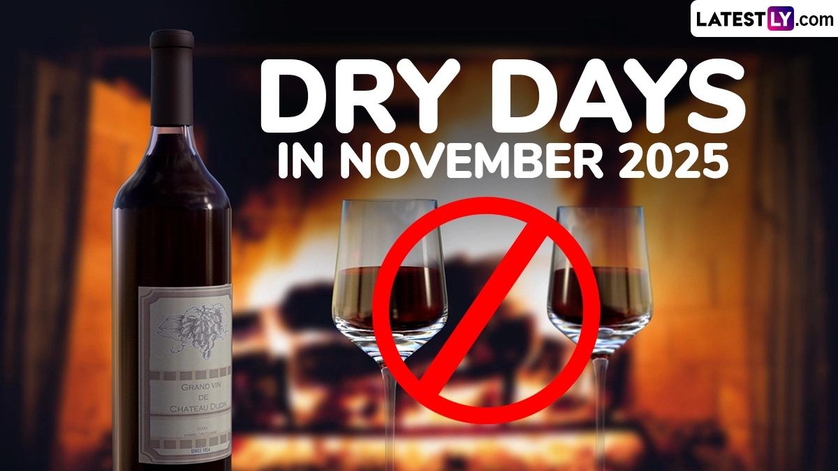 Dry Day List November 2025: When Will Bars and Liquor Shops Remain Shut? Check Full List of Dry Days in Mumbai, Pune, Delhi, Bengaluru and Other Cities