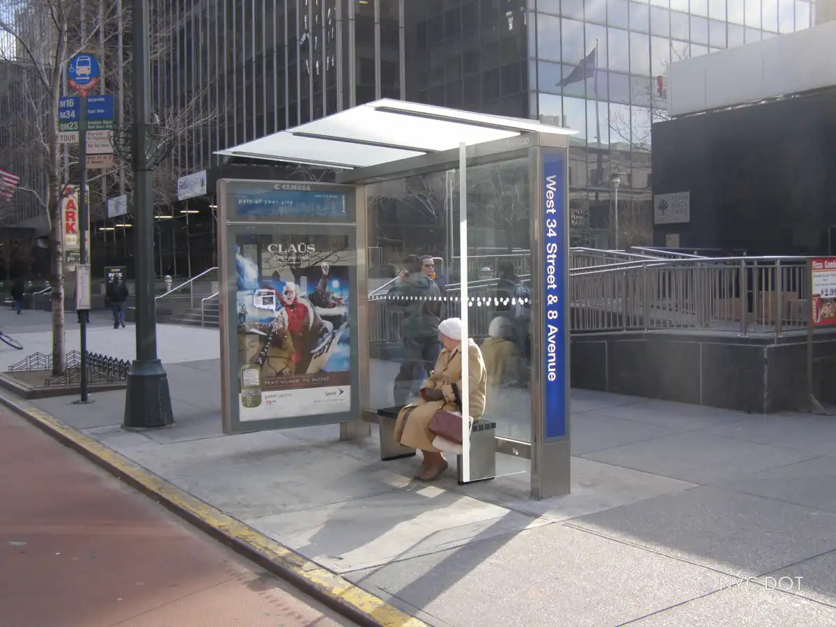 Take a seat! Thousands of NYC bus stops to get outfitted with new benches or leaning bars