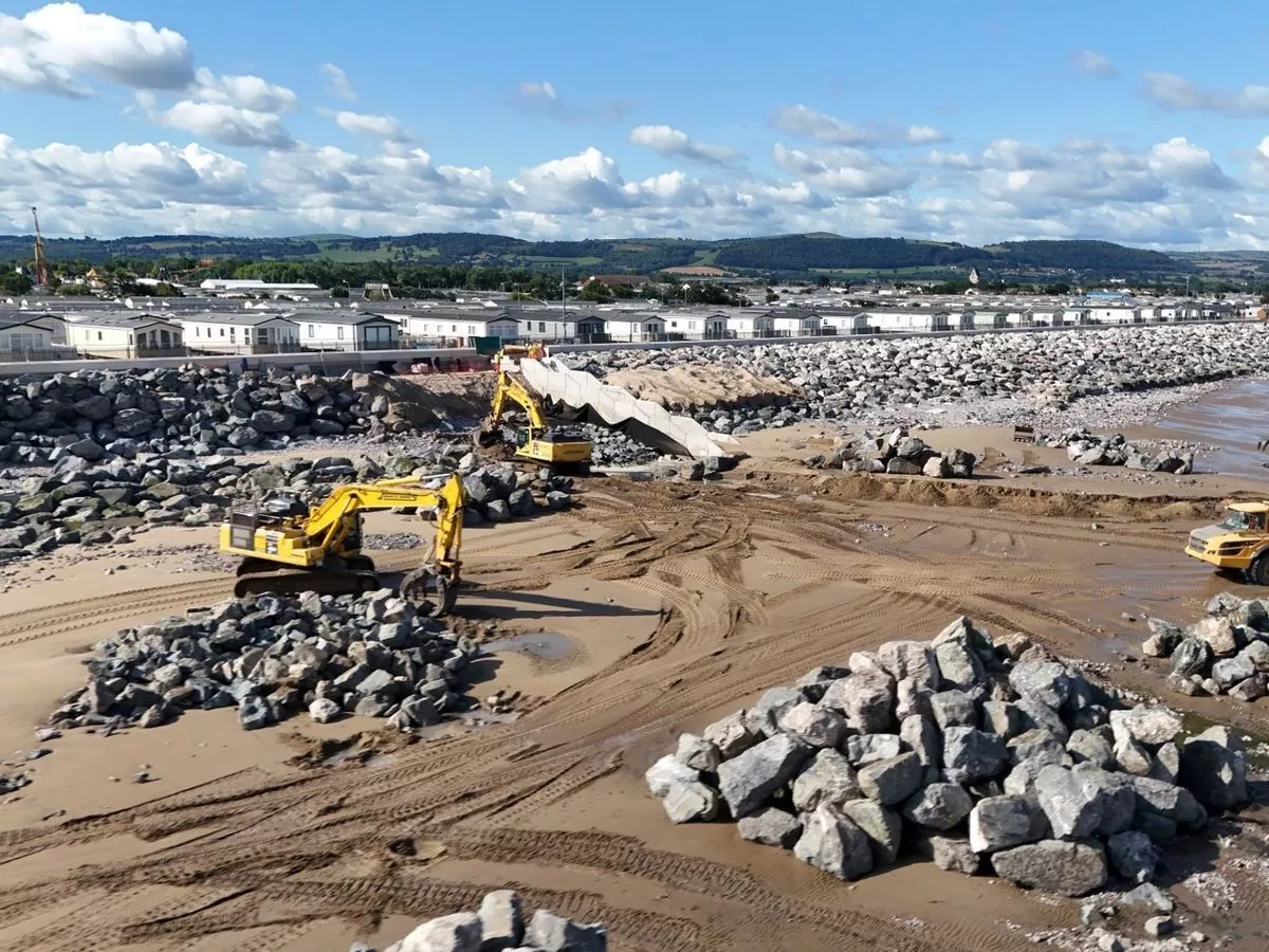 What's happening with 'paused' sea defence work on Conwy's caravan coastline