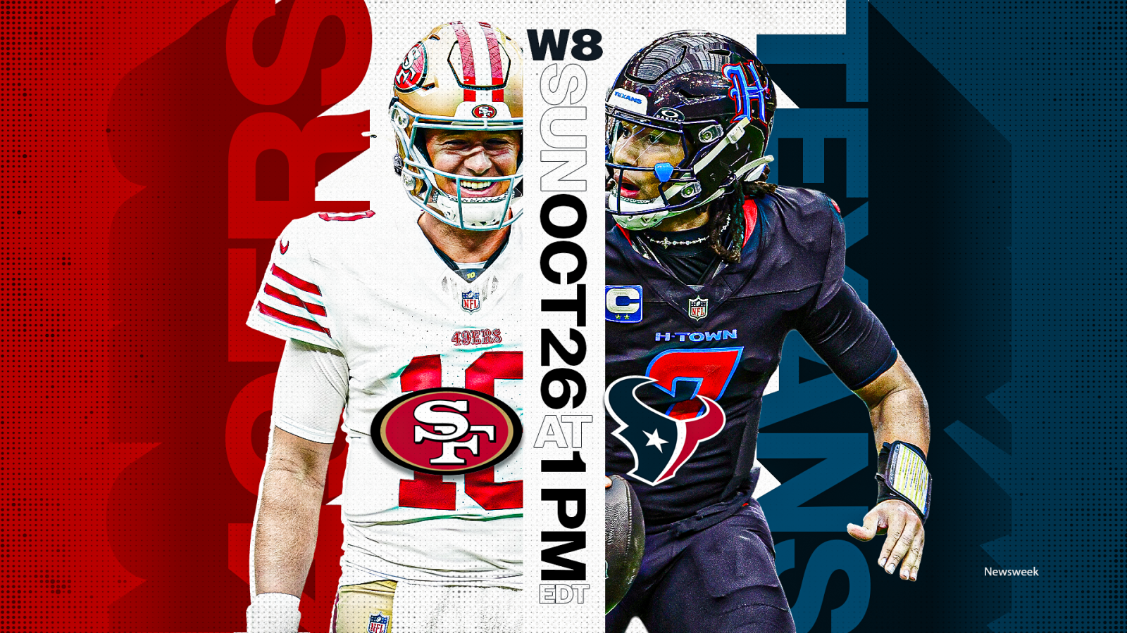 How to Watch 49ers vs Texans: Live Stream NFL Week 8, TV Channel
