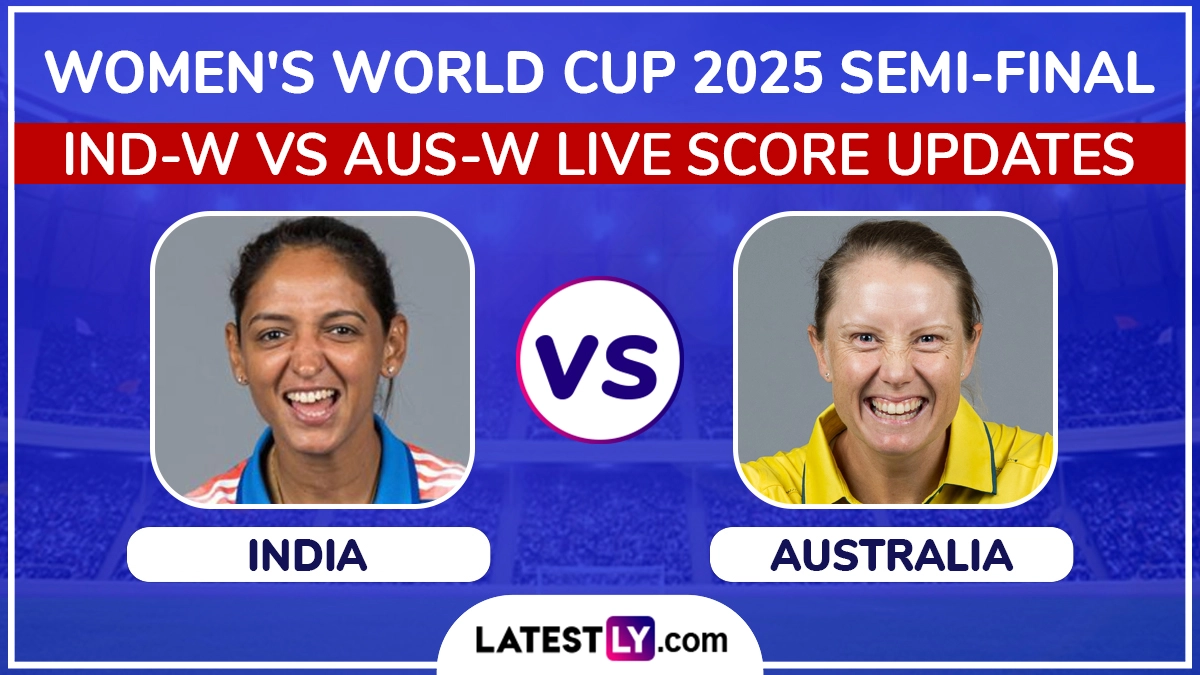 Rain Stops Play | Navi Mumbai Weather Live Updates of India vs Australia Live Score Updates of ICC Women's World Cup 2025 Semi-Final: AUS-W 25/1 in 5.1 Overs