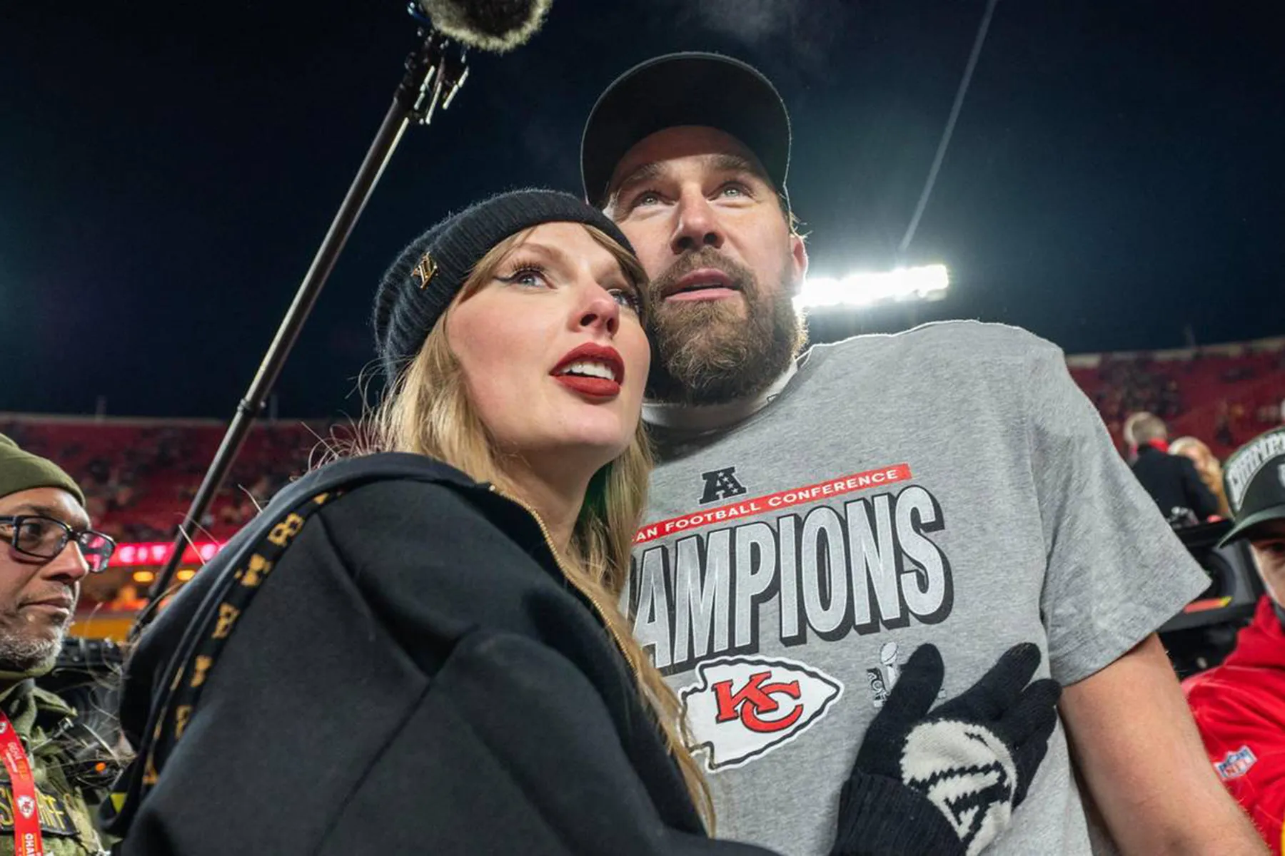 Travis Kelce Celebrates Historic Touchdown With Sweet Nod to Taylor Swift as She Cheers Him On